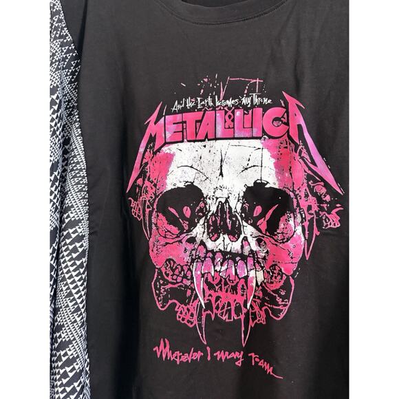 Metallica band shirt with dolman sleeves - WhimsyGoth, Grunge - Women's One Size - Picture 2 of 5